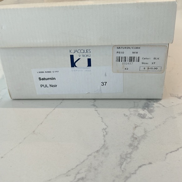 K Jacques St Tropez Saturnin Cork Wedge Platform SIZE 37 - Picture 3 of 5